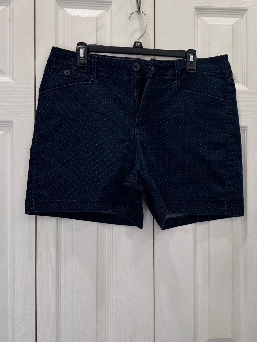 Lee Women's Navy High Waist Microdot Shorts